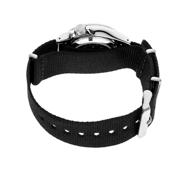 Seiko 5 Sports Automatic Black Dial Black Nylon Strap Watch for Men - SRPE67K1 - Image 4